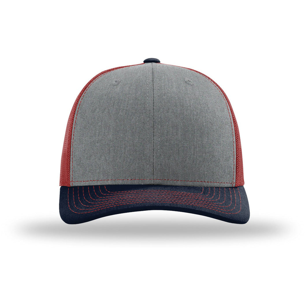 112-Heather Grey/ Cardinal/ Navy