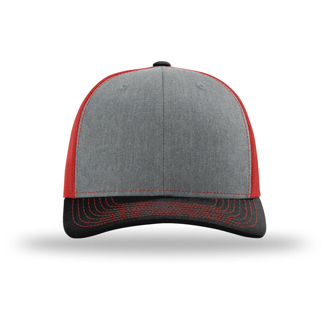 112-Heather Grey/ Red/ Black