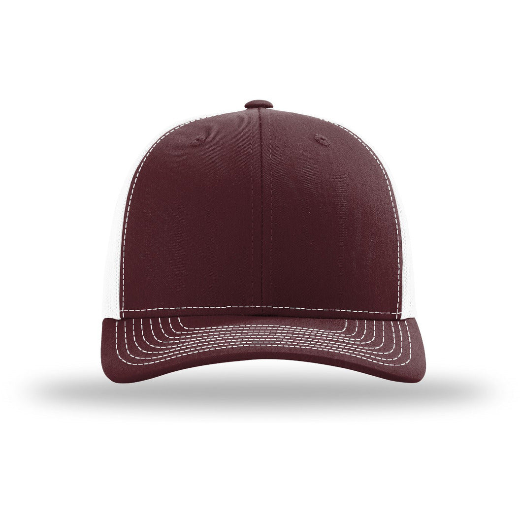 112-Maroon/ White
