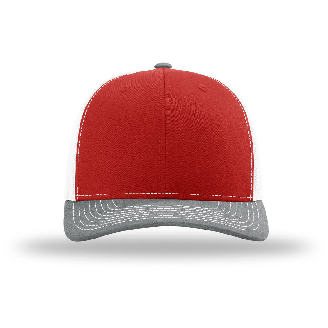 112-Red/ White/ Heather Grey